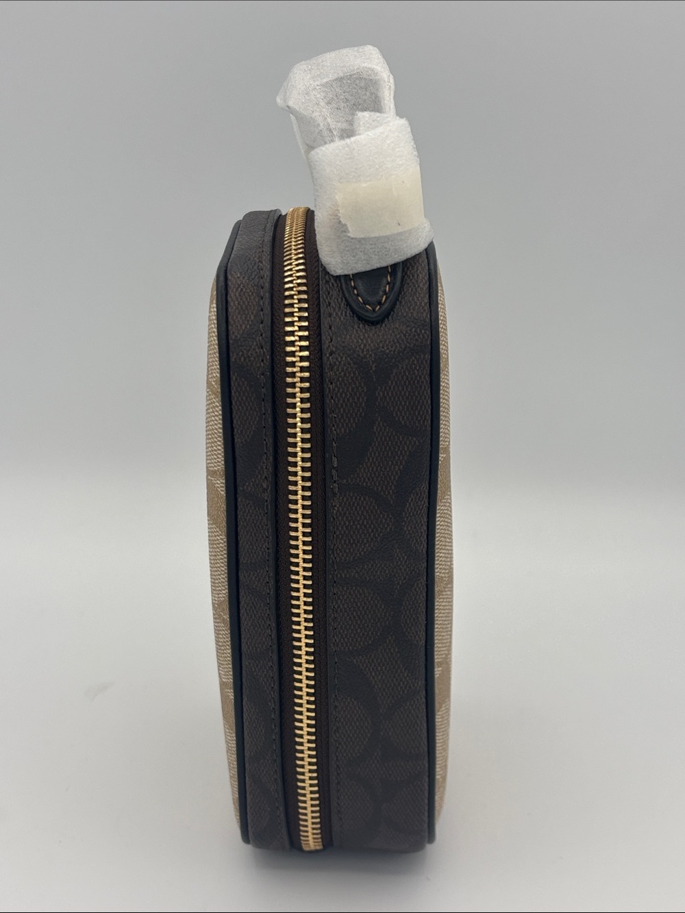 Coach Eva Signature Coated Canvas Phone Crossbody - Khaki and Brown - Picture 3 of 15
